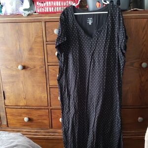 Voglo Black Polka Dot Nightgown